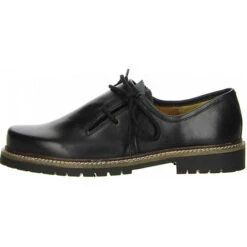 Damen Herren Haferlschuhe Trachtenschuhe Echtleder Schwarz - Schwarz -Schuh Geschäft 10238648 05
