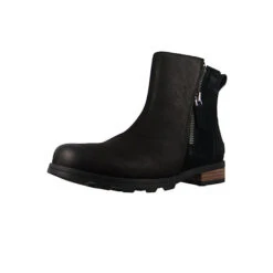 Sorel Damen Leder Stiefelette Emelie Zip Bootie Black Schwarz NL3502-010 Ankle Boots - Schwarz