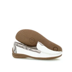 Gabor Comfort Mokassins Glattleder Weiß Klassische Halbschuhe - Weiß -Schuh Geschäft 14309500 05