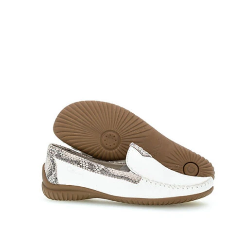 Gabor Comfort Mokassins Glattleder Weiß Klassische Halbschuhe - Weiß – Bild 5