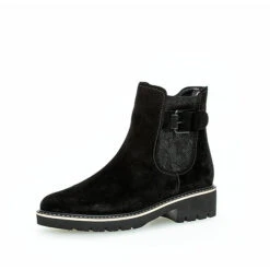 Gabor Comfort Chelsea Boots Rauleder Schwarz Chelsea Boots - Schwarz