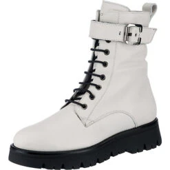 Cleo 1a Schnürstiefeletten - Weiß