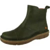 *art Damen Elegante Stiefelette Misano Chelsea 1730 Grün Kaki Leder Ankle Boots - Grün -Schuh Geschäft 22162502 01