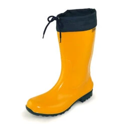 Gummistiefel De Fieselregen Langschaft Nylonstulpe Mit Schnürung