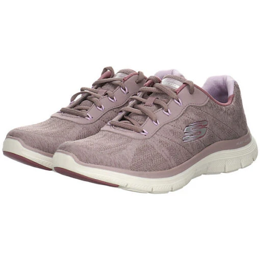 Skechers Damen Laufschuhe Fresh Move Sneaker Freizeit Sport Schuhe Synthetikkombination Gemustert Laufschuhe - Pflaume – Bild 10