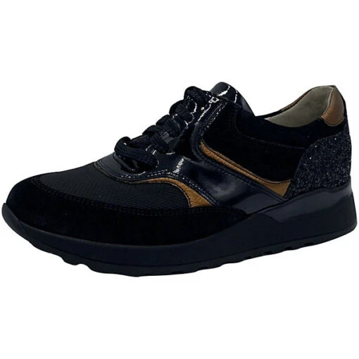 Schnürhalbschuhe - Schwarz