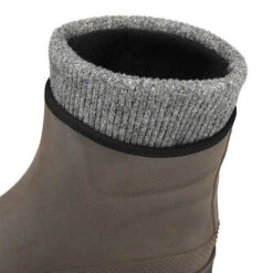 Gummistiefel In Leder-Optik - Stiefel Mit Separatem Innenfutter Braun -Schuh Geschäft 28908779 04