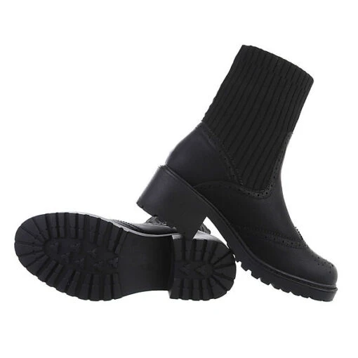 Western- & Bikerboots , Blockabsatz, Used Look – Bild 2