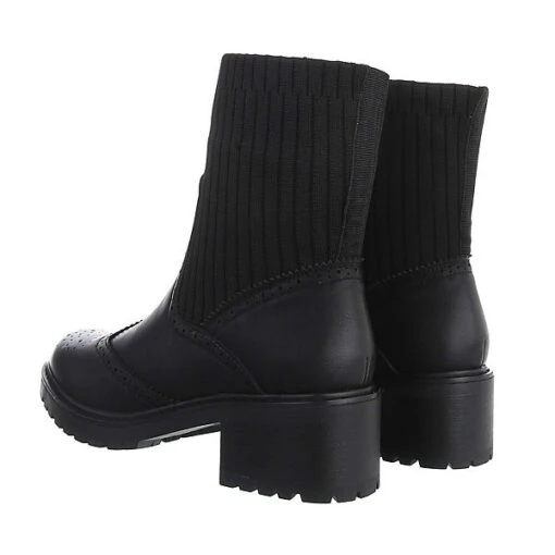 Western- & Bikerboots , Blockabsatz, Used Look – Bild 3