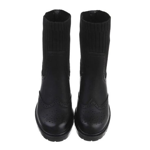 Western- & Bikerboots , Blockabsatz, Used Look – Bild 4