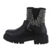 Western- & Bikerboots Schnalle, Blockabsatz, Riemen, Strass - Schwarz -Schuh Geschäft 29129483 01
