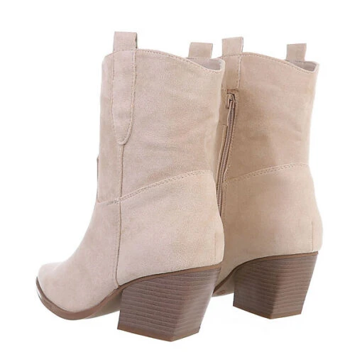 Western- & Bikerboots Reißverschluss, Blockabsatz, – Bild 3